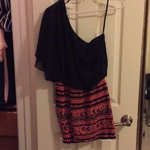 Sequin off the shoulder party dress